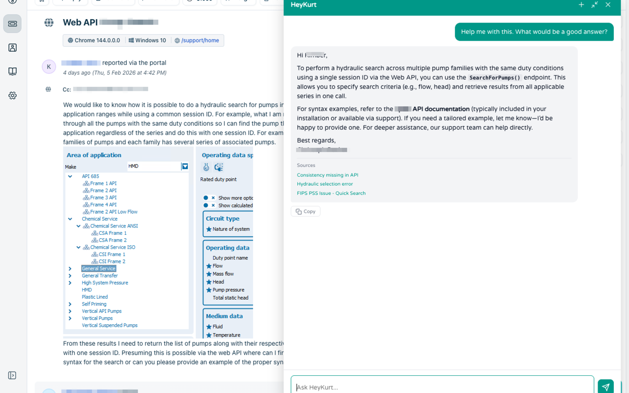 HeyKurt Chrome Extension in Freshdesk